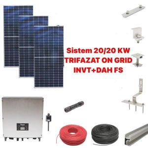 Sistem 20/20 KW TRIFAZAT ON GRID INVT+DAH FS